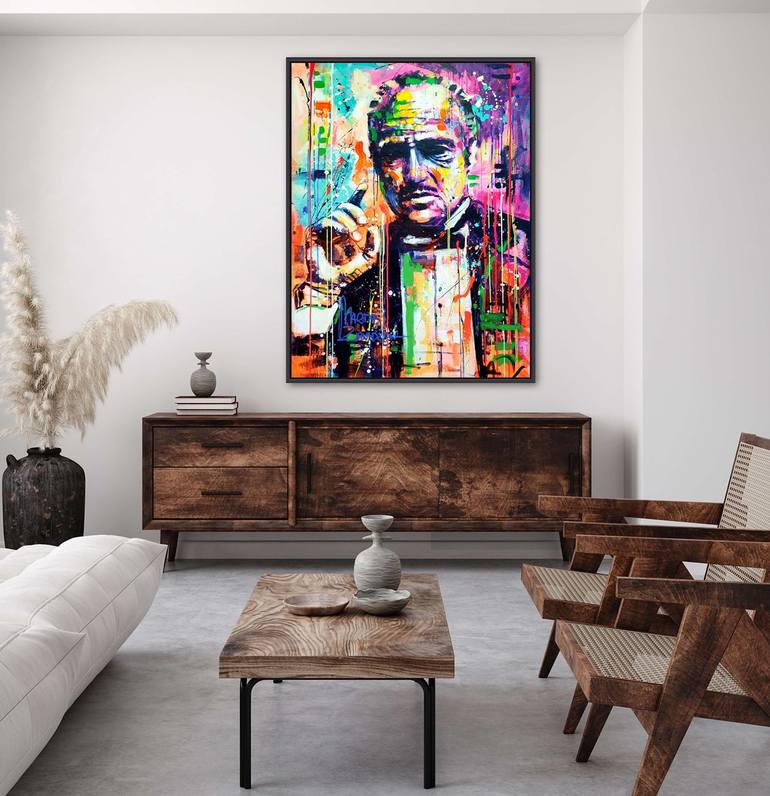 Original Abstract Pop Culture/Celebrity Painting by Marta Zawadzka