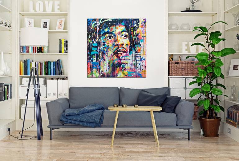 Original Abstract Pop Culture/Celebrity Painting by Marta Zawadzka