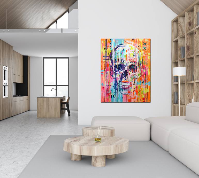 Original Abstract Portrait Painting by Marta Zawadzka