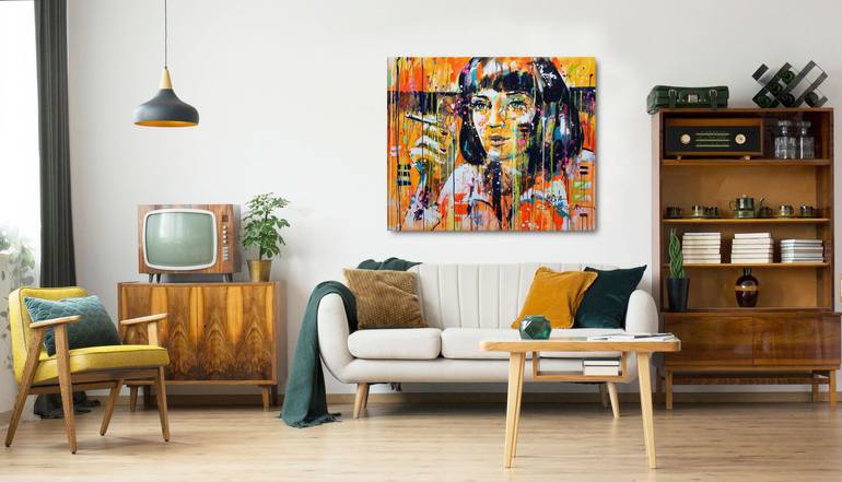 Original Abstract Pop Culture/Celebrity Painting by Marta Zawadzka