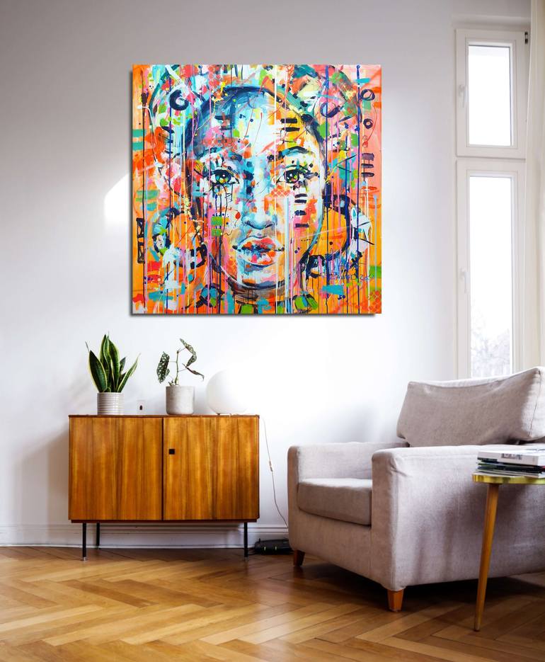 Original Abstract Women Painting by Marta Zawadzka