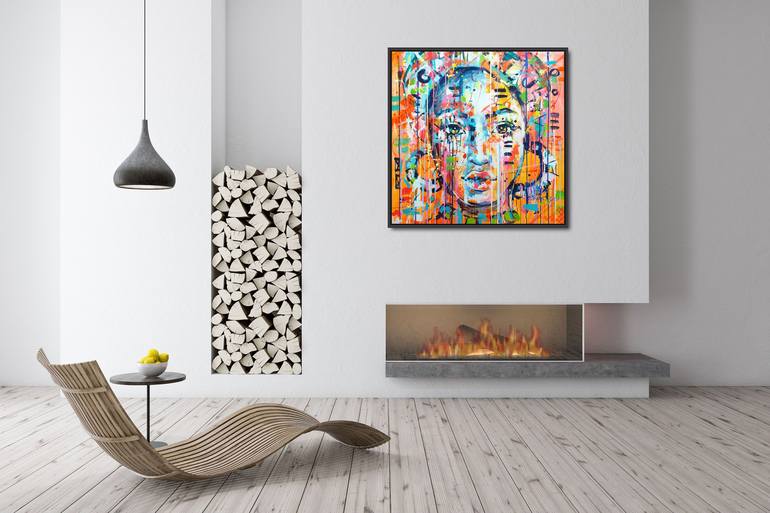 Original Abstract Women Painting by Marta Zawadzka