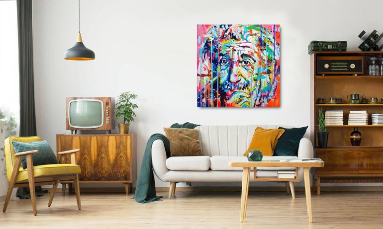 Original Abstract Pop Culture/Celebrity Painting by Marta Zawadzka