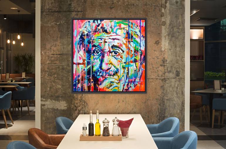 Original Abstract Pop Culture/Celebrity Painting by Marta Zawadzka