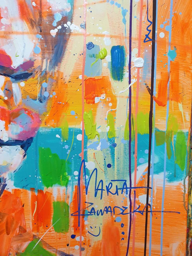 Original Abstract Pop Culture/Celebrity Painting by Marta Zawadzka