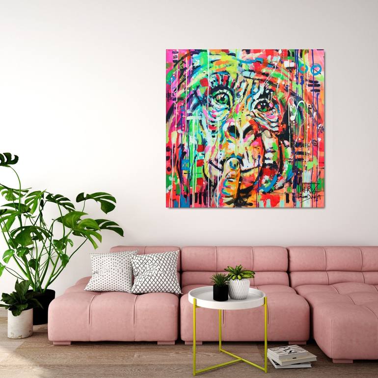 Original Abstract Animal Painting by Marta Zawadzka