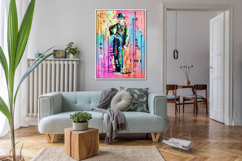 Original Abstract Pop Culture/Celebrity Painting by Marta Zawadzka