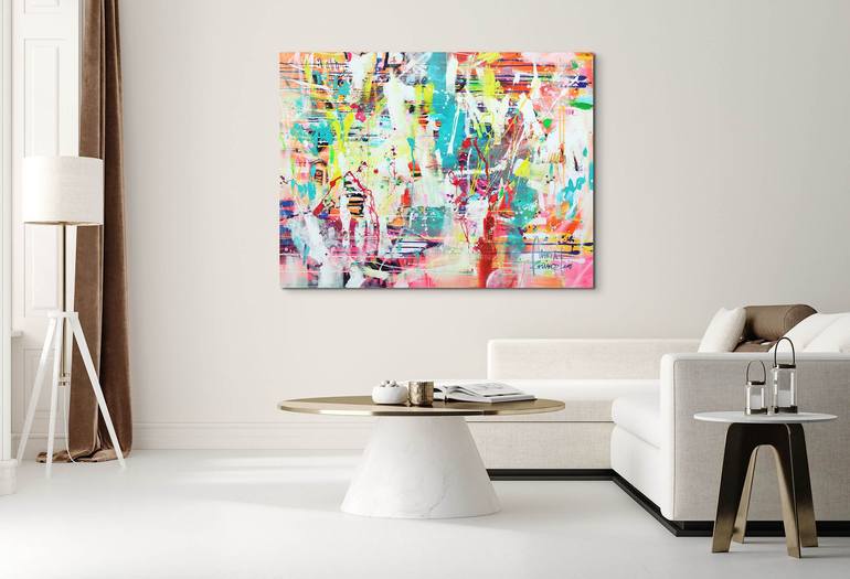 Original Abstract Expressionism Abstract Painting by Marta Zawadzka