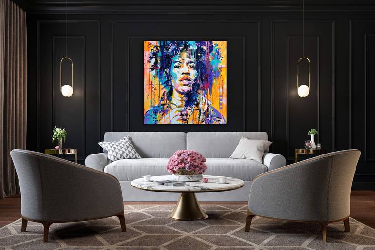 Original Abstract Pop Culture/Celebrity Painting by Marta Zawadzka