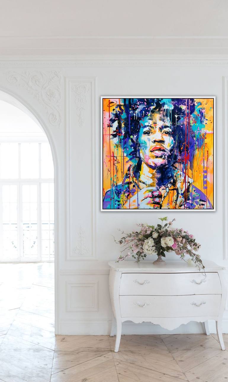 Original Abstract Pop Culture/Celebrity Painting by Marta Zawadzka