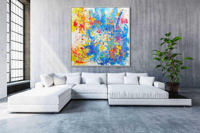 Original Abstract Expressionism Abstract Painting by Marta Zawadzka