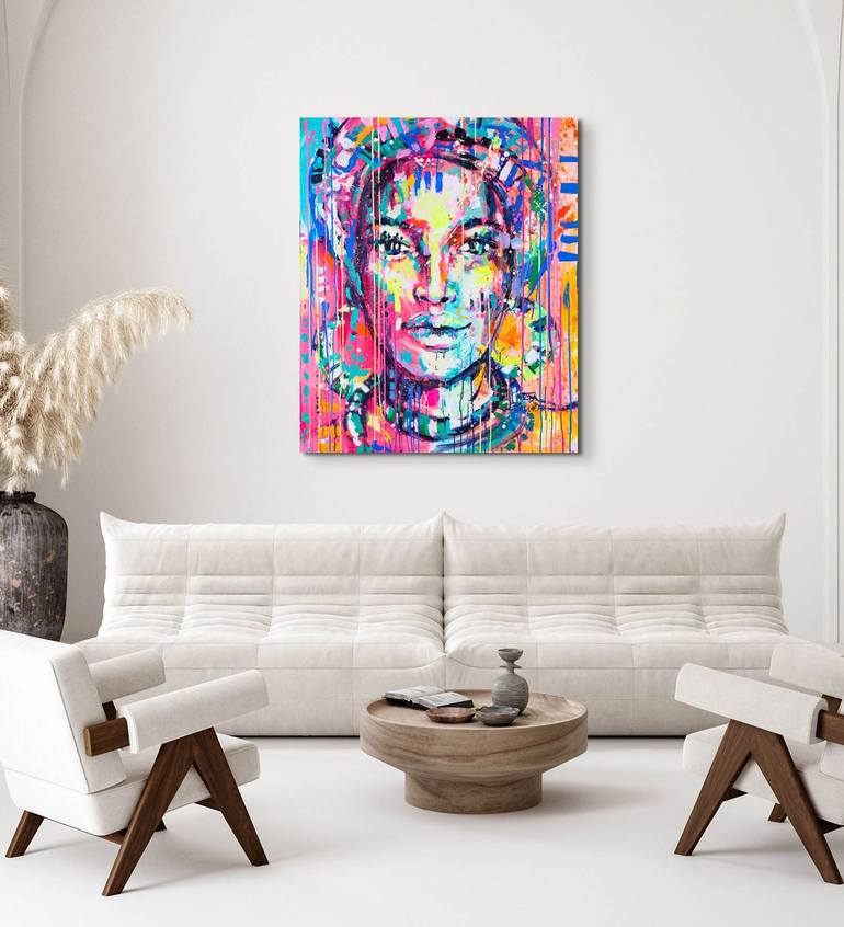 Original Abstract Women Painting by Marta Zawadzka