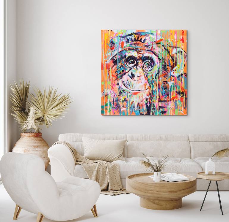 Original Abstract Animal Painting by Marta Zawadzka