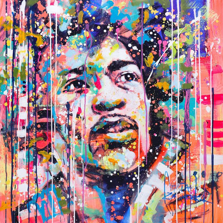 Original Abstract Pop Culture/Celebrity Paintings by Marta Zawadzka