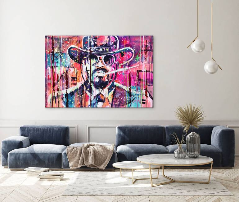 Original Abstract Pop Culture/Celebrity Painting by Marta Zawadzka