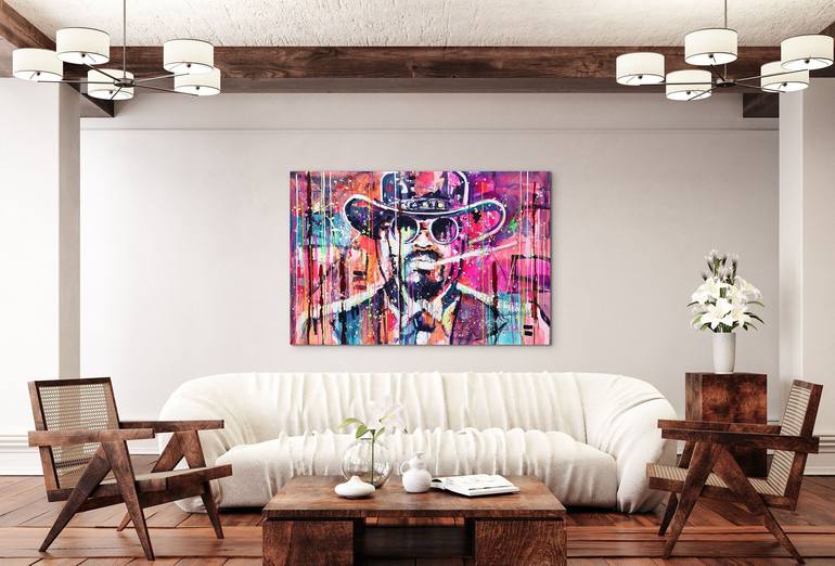 Original Abstract Pop Culture/Celebrity Painting by Marta Zawadzka