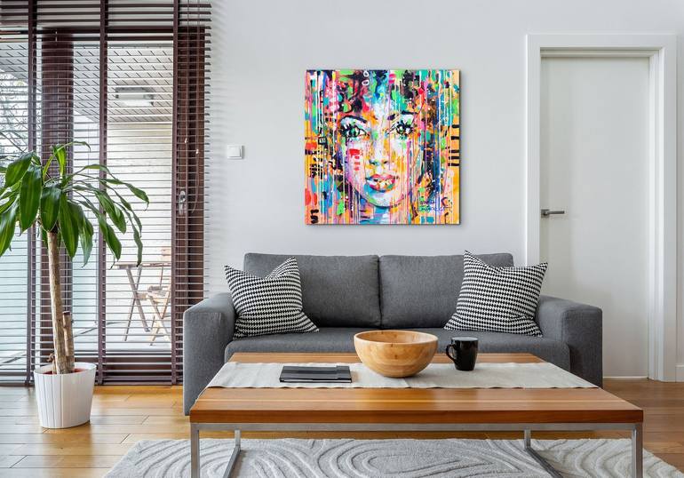 Original Abstract Women Painting by Marta Zawadzka