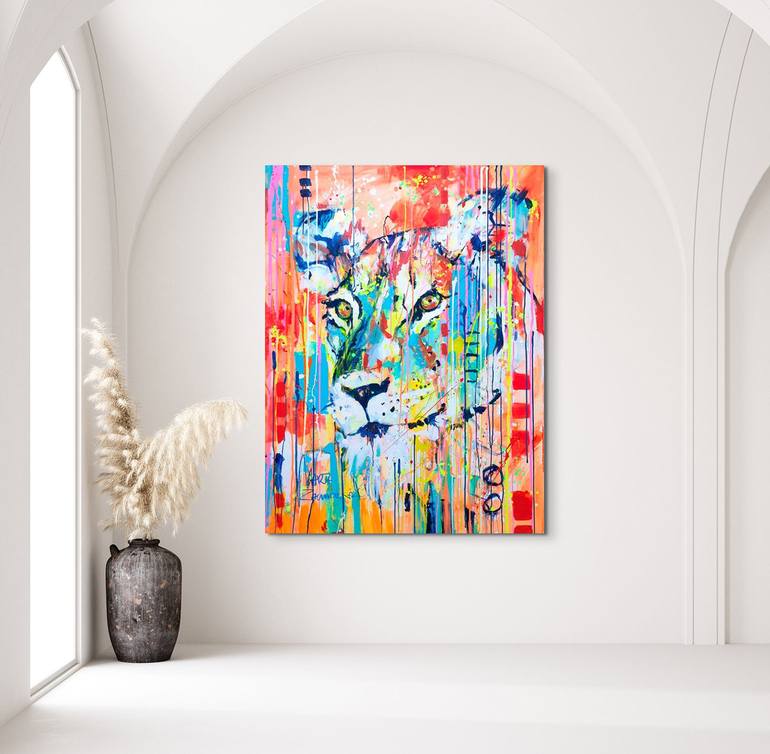 Original Abstract Animal Painting by Marta Zawadzka