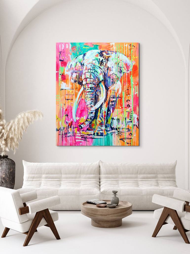 Original Abstract Animal Painting by Marta Zawadzka