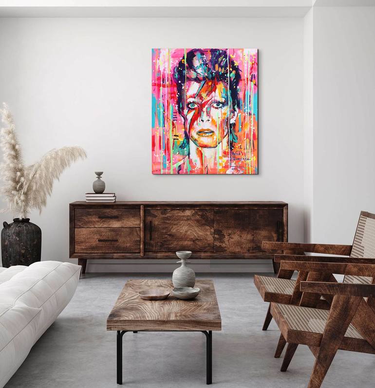 Original Abstract Pop Culture/Celebrity Painting by Marta Zawadzka