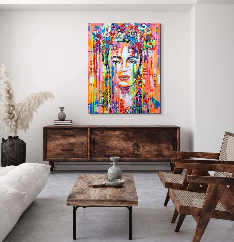 Original Abstract Pop Culture/Celebrity Painting by Marta Zawadzka