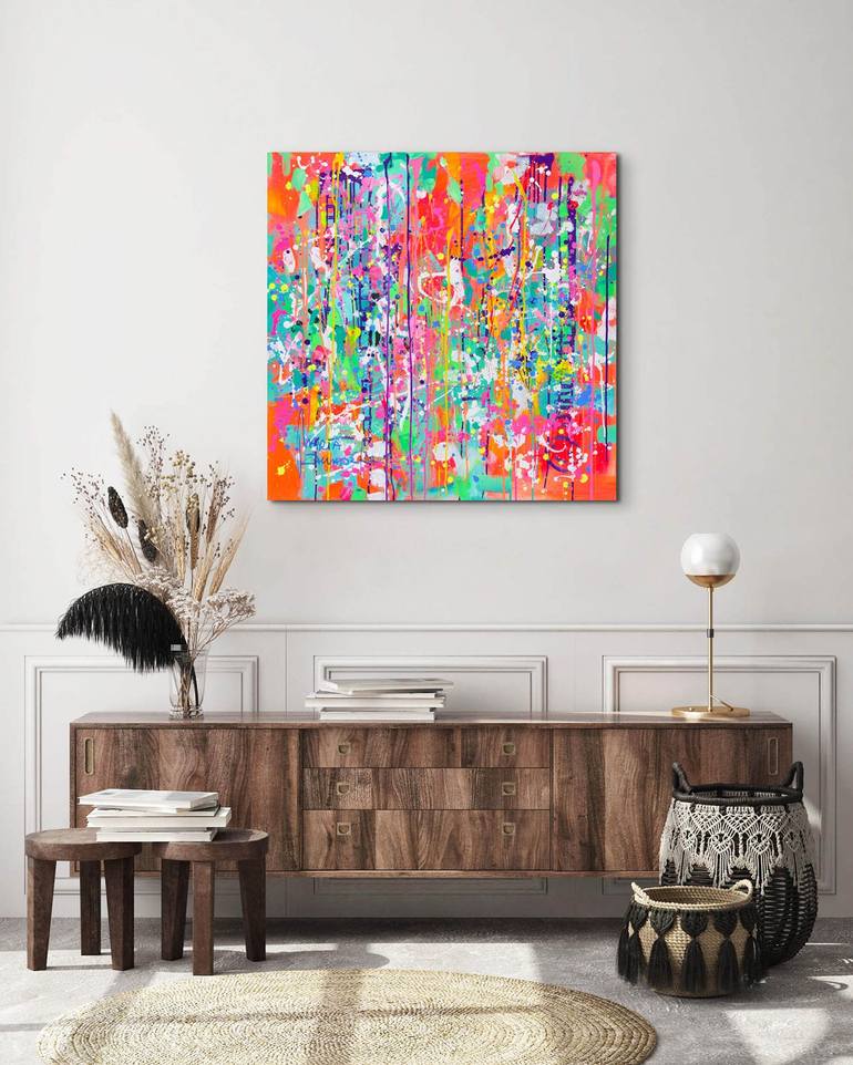 Original Abstract Expressionism Abstract Painting by Marta Zawadzka