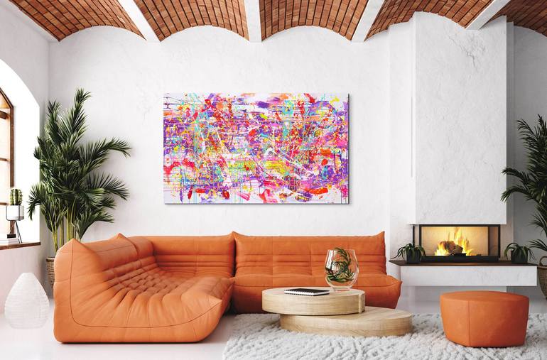 Original Abstract Expressionism Abstract Painting by Marta Zawadzka