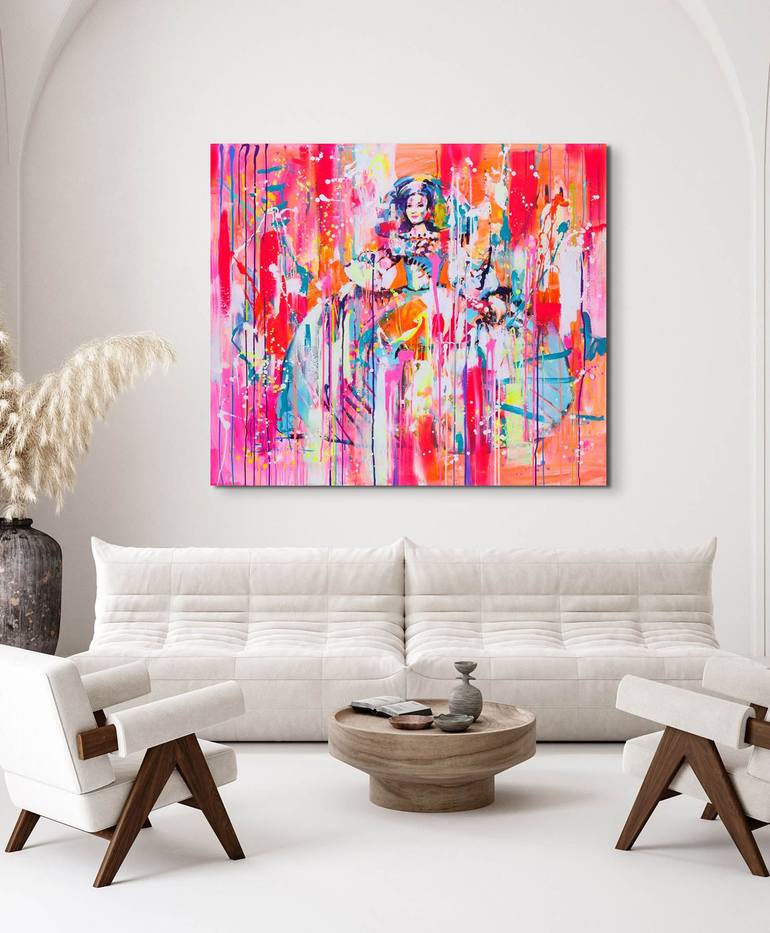 Original Abstract Portrait Painting by Marta Zawadzka