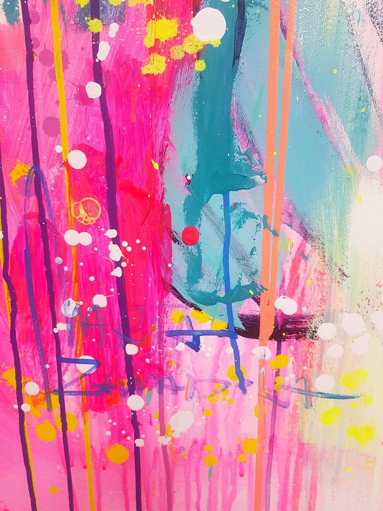 Original Abstract Portrait Painting by Marta Zawadzka