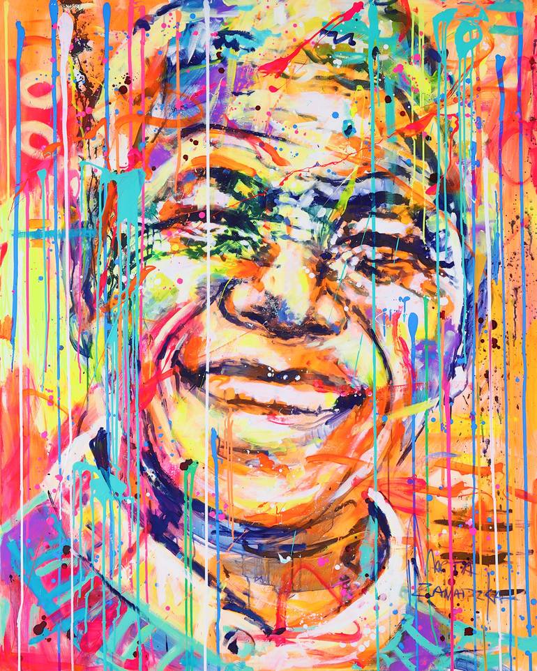 Mandela Painting by Marta Zawadzka | Saatchi Art