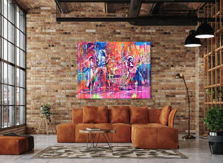 Original Abstract Pop Culture/Celebrity Painting by Marta Zawadzka