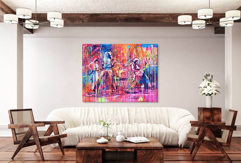 Original Abstract Pop Culture/Celebrity Painting by Marta Zawadzka