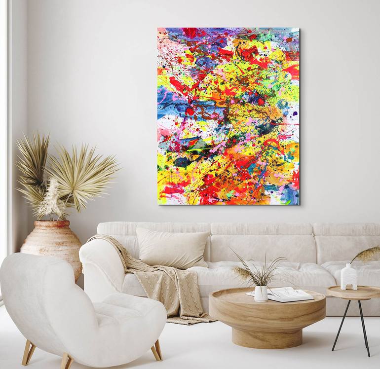 Original Abstract Expressionism Abstract Painting by Marta Zawadzka