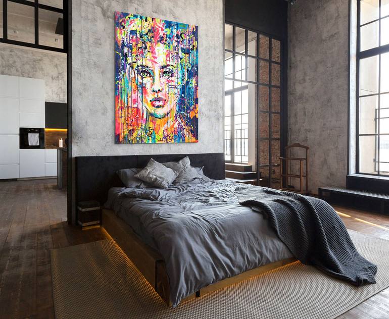 Original Abstract Women Painting by Marta Zawadzka