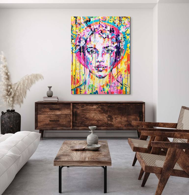 Original Abstract Women Painting by Marta Zawadzka