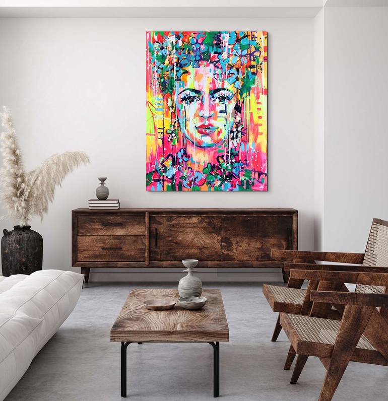 Original Abstract Women Painting by Marta Zawadzka