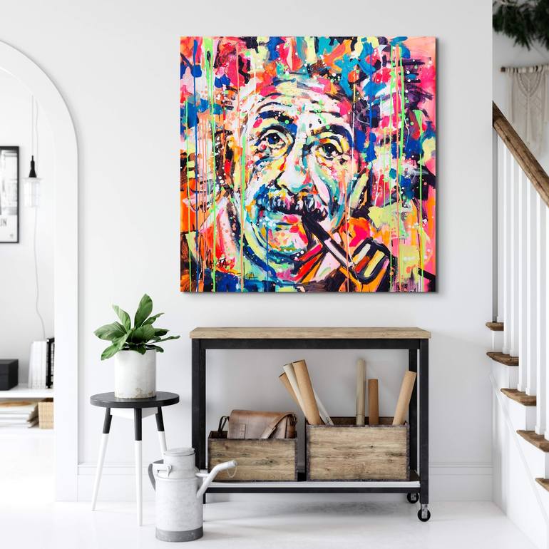 Original Abstract Pop Culture/Celebrity Painting by Marta Zawadzka