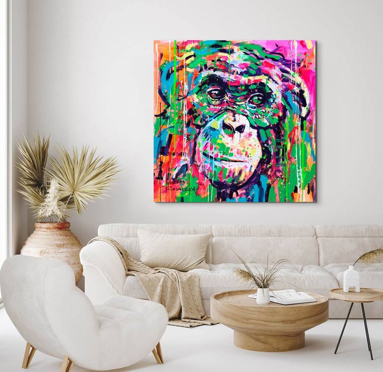 Original Abstract Animal Painting by Marta Zawadzka