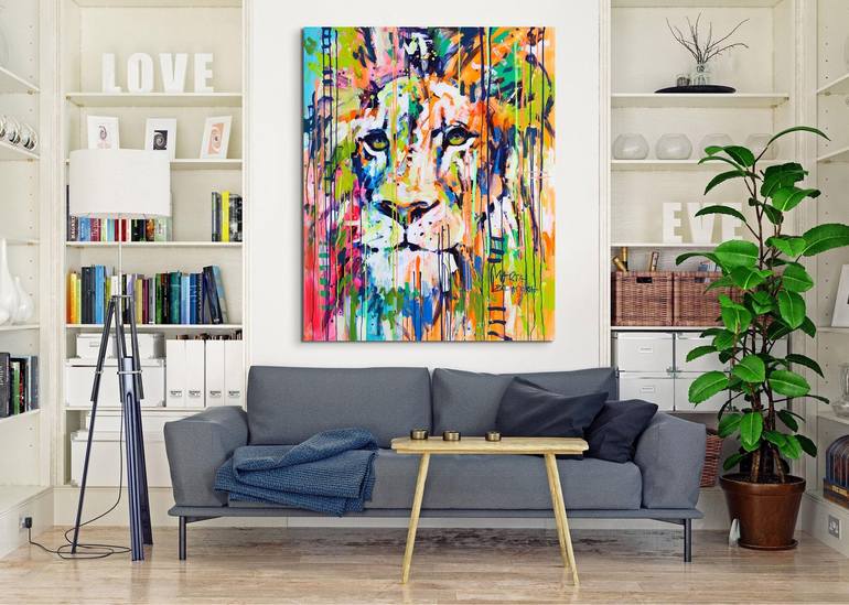 Original Abstract Animal Painting by Marta Zawadzka