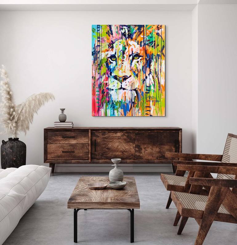 Original Abstract Animal Painting by Marta Zawadzka