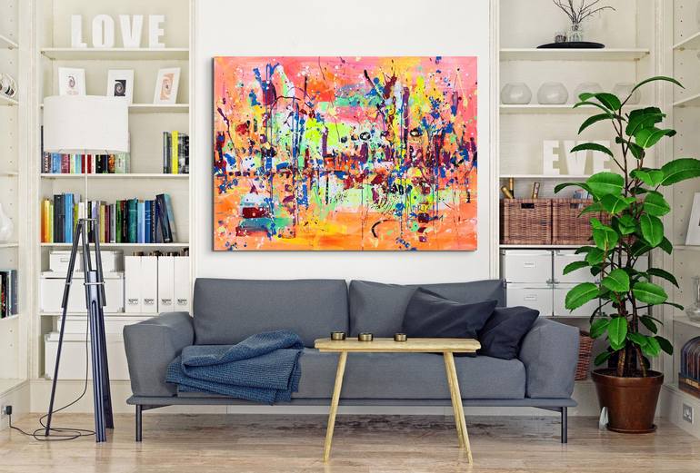 Original Abstract Expressionism Abstract Painting by Marta Zawadzka