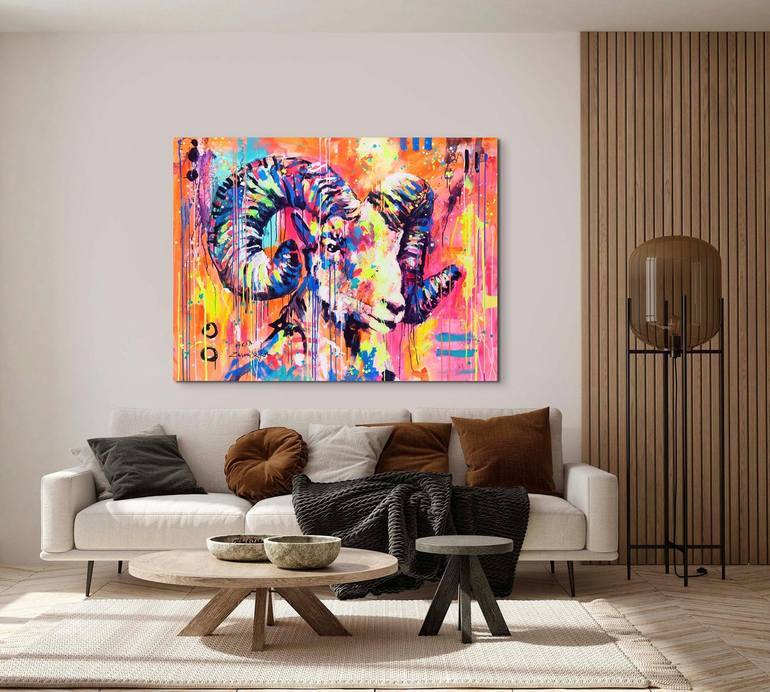 Original Abstract Animal Painting by Marta Zawadzka