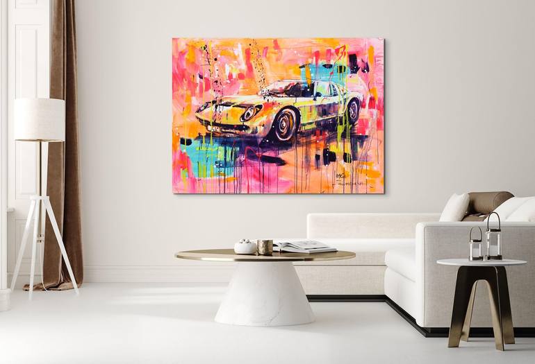 Original Car Painting by Marta Zawadzka