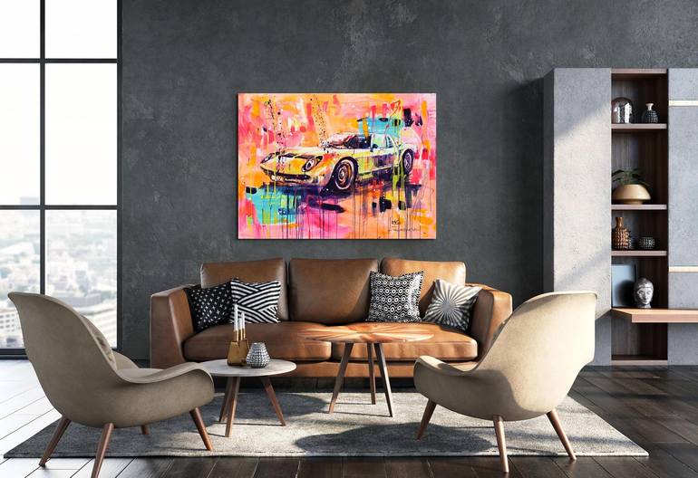 Original Car Painting by Marta Zawadzka