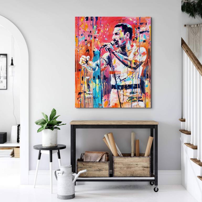 Original Abstract Pop Culture/Celebrity Painting by Marta Zawadzka