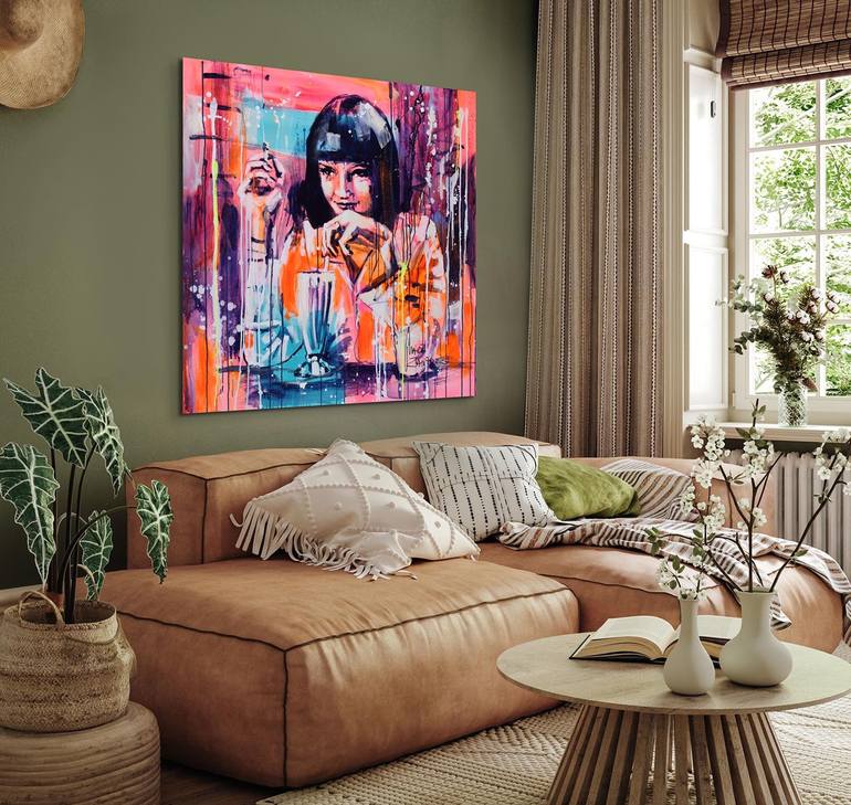 Original Abstract Pop Culture/Celebrity Painting by Marta Zawadzka