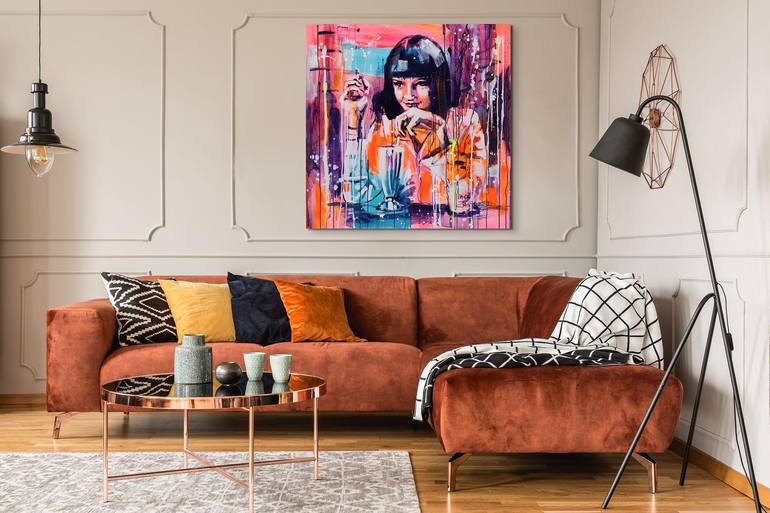 Original Abstract Pop Culture/Celebrity Painting by Marta Zawadzka