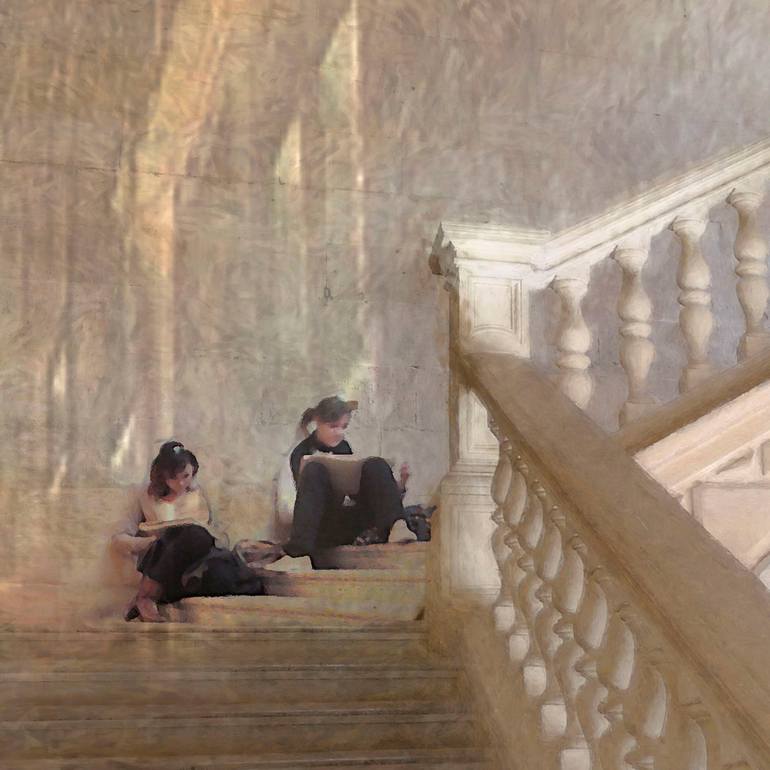 Original Conceptual Landscape Mixed Media by Ton Van Velsen