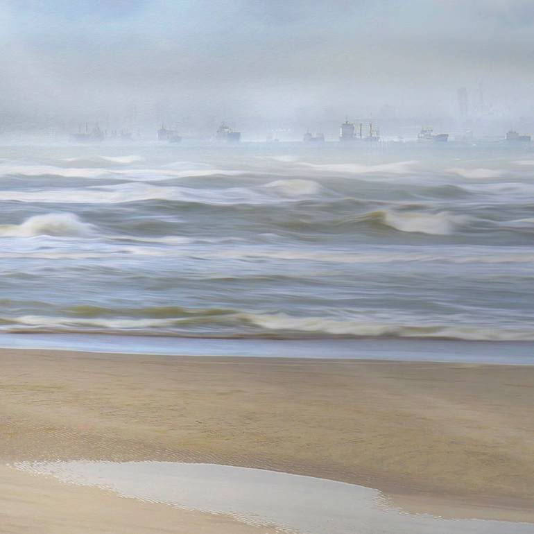 Original Abstract Expressionism Beach Digital by Ton Van Velsen