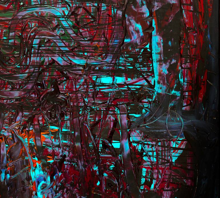 Original Abstract Expressionism Men Painting by Piotr Ambroziak